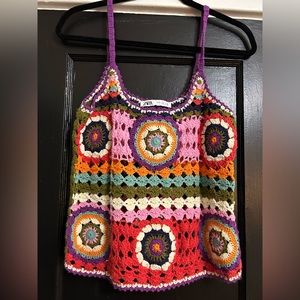 Zara Crochet Tank Size Small